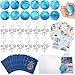 Maitys 72 Pcs Travel Party Earth Stress Balls Airplane Keychain Passport Book with Assorted Travel Stickers for Scrapbooks Organza Bags for Adults Adventure Theme Party Supplies - Image 2