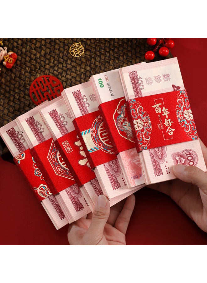 Gasco Jiashigao Wedding Gift Money Bundling Ribbon, Engagement Money, Wedding Dowry, Engagement Gift, Red Envelope Sealing Ribbon, Money Binding, Double Happiness Character - Image 3