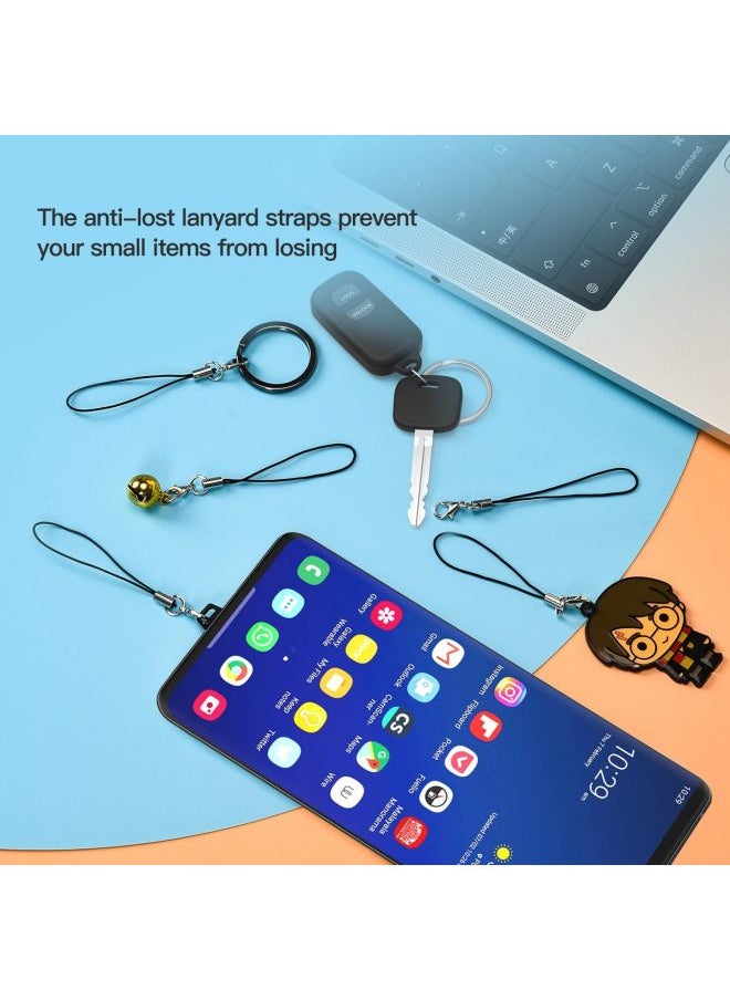 Mobile Phone Dust Plug Suit USB C Dust Plug Cover, Lanyard And Cleaning Brush Suit Charging Port Cleaner-Color:Black Suit-Applicable Models:Type-c Interface