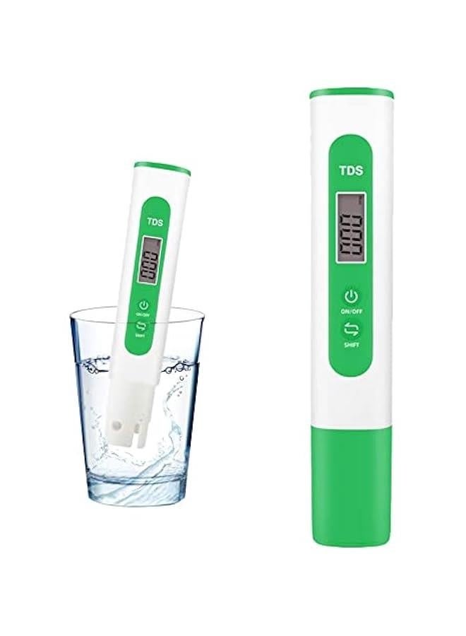 TDS Meter Digital Water Quality Tester for RO-RODI System Drinking Water,Aquariums, Hydroponics,0-9990 ppm Measuring Range,1 ppm Increments,2% Readout Accuracy（Green） - Image 1