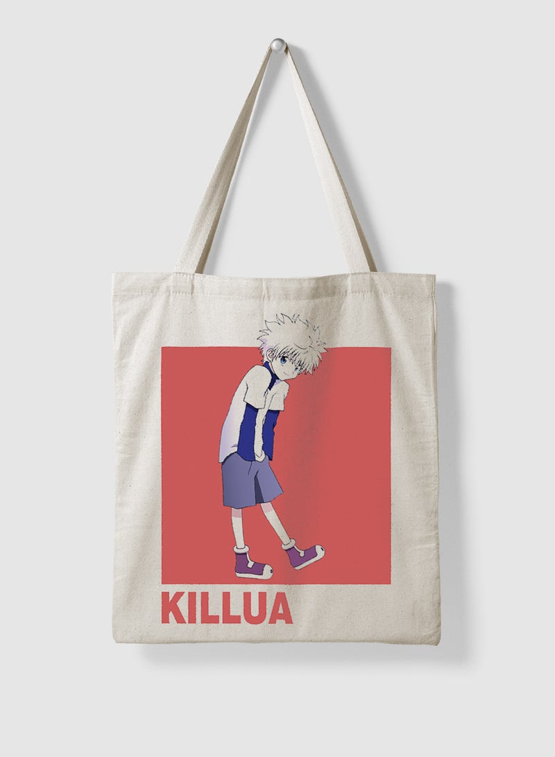 LOWHA Polyester Tote Bag with Shoulder Straps and Killua Zoldyck Anime Pattern  - Image 4