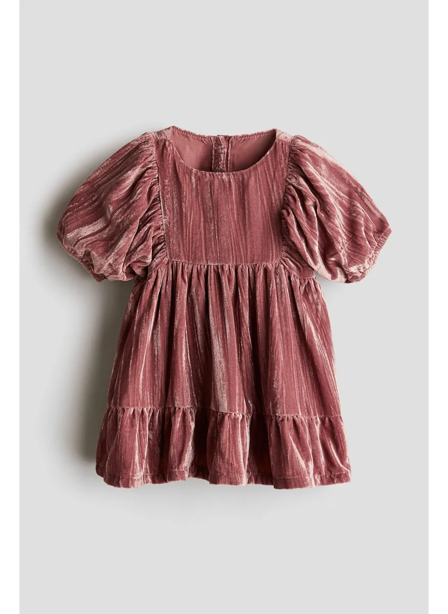 H&M Crushed-Velvet Dress