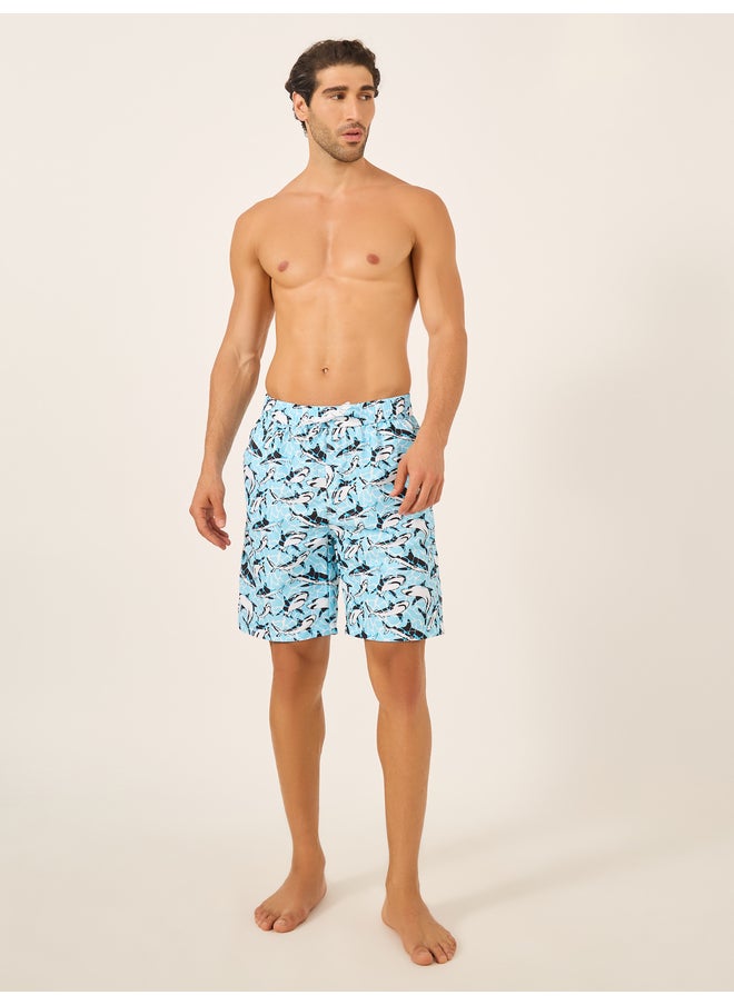 Styli Styli All Over Print Swim Shorts with Drawstring Waist  - Image 2