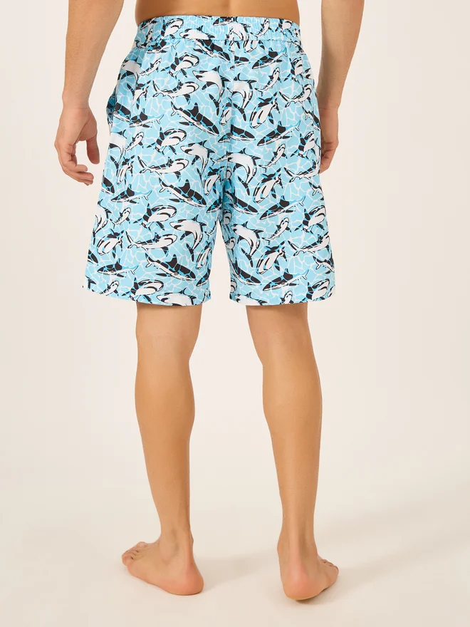 Styli Styli All Over Print Swim Shorts with Drawstring Waist