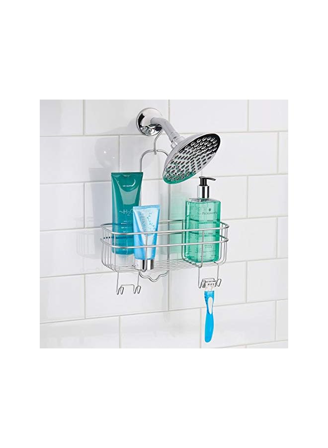Raxoom Shelf And Razor Shower Hose With Snap Hook, Silver Color, İnterdesıgn, 11 x 4.5 x 14.86, Euro, 59216 - Image 3