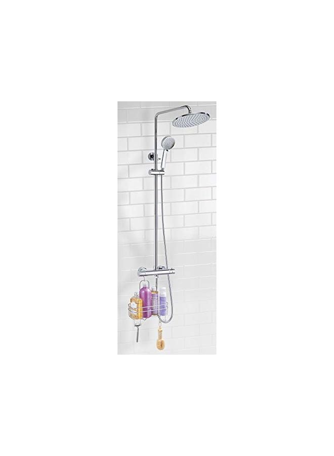 Raxoom Shelf And Razor Shower Hose With Snap Hook, Silver Color, İnterdesıgn, 11 x 4.5 x 14.86, Euro, 59216 - Image 5