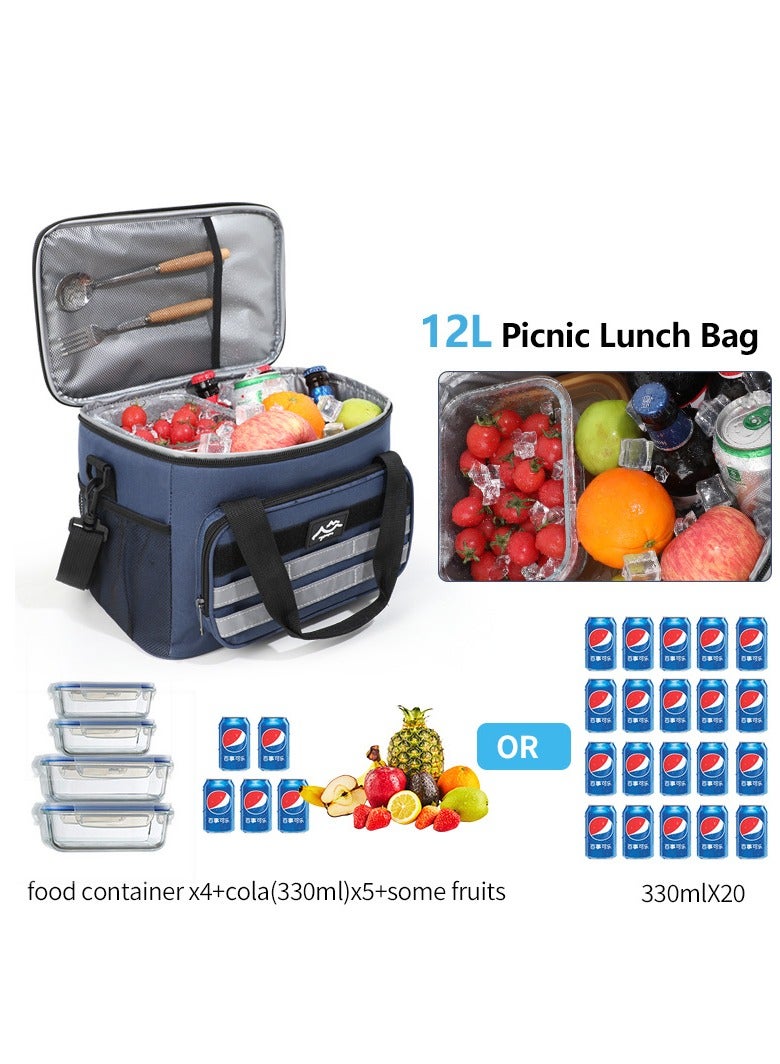 Lunch Bag Insulated,cooler bags insulated,Leakproof Cooler Tote Bag Organizer,Adjustable Shoulder Strap,For Office Picnic Hiking Beach travel - Image 3