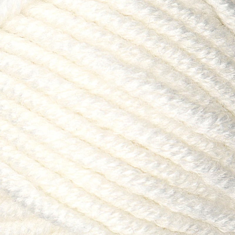 Estako Megastar, 75% Acrylic 25% Wool Yarn, Soft, Chunky Bulky Weight #5 for Crochet and Knitting 3.52 Oz (100g) / 120 Yrds (110m) (60187-White) - Image 2
