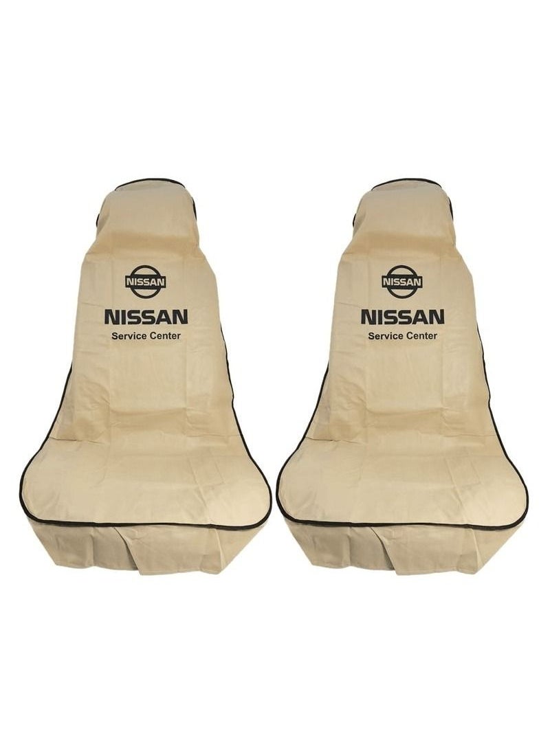 Nissan Combo  Buy Universal Car Seat Dust Dirt Protection Cover 2 Pcs, Beige and Car Windshield Sunshade, UV Rays and Heat Protector Sunshade  - Image 3