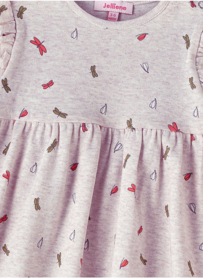Jelliene Adorable Comfort: Baby Girl Cotton Knit Dress  - Image 3