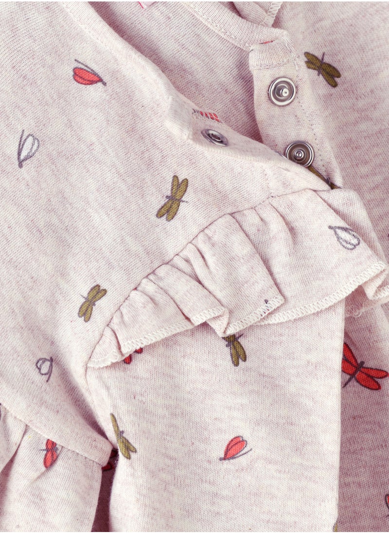 Jelliene Adorable Comfort: Baby Girl Cotton Knit Dress  - Image 4
