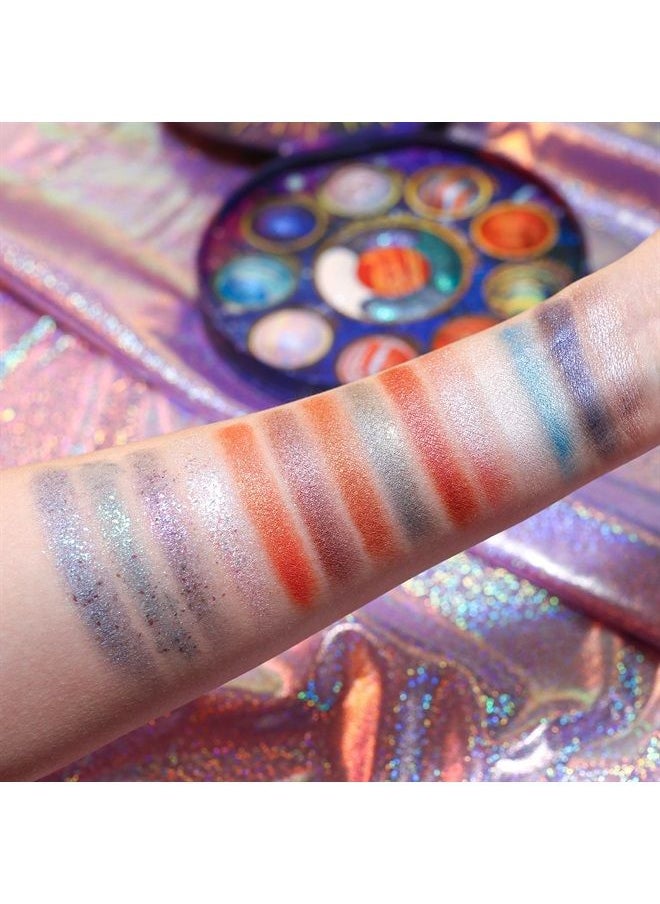 Tintark - Galactic Assemble Eyeshadow Palette 14 Colors Metallic Shimmer Glitter Eye Shadow Pallet Highly Pigmented Galaxy Eye Makeup Palette Create Space-like Eye Looks Vegan & Talc Free - Image 1