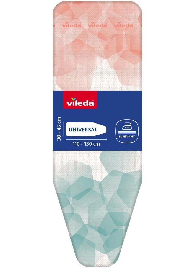 Vileda Comfort Plus, Top foam ironing board cover, with three layers of cotton for extra comfort and softness, Quick Fix system, Universal Size