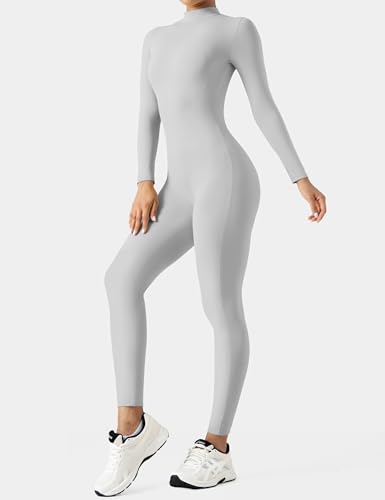 Speerise Women Bodysuit Rompers Long Sleeve Jumpsuits Leotards One Piece Tummy Control Yoga Workout Outfits – Sculpted Fit with Long Sleeves & Tummy Control for Dancers, Athletes, or Everyday Fashion - Image 2