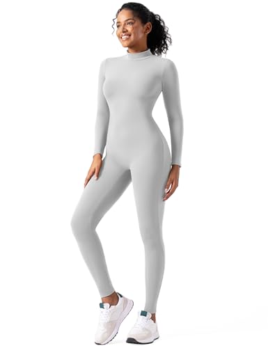 Speerise Women Bodysuit Rompers Long Sleeve Jumpsuits Leotards One Piece Tummy Control Yoga Workout Outfits – Sculpted Fit with Long Sleeves & Tummy Control for Dancers, Athletes, or Everyday Fashion - Image 1