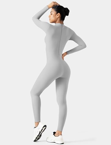 Speerise Women Bodysuit Rompers Long Sleeve Jumpsuits Leotards One Piece Tummy Control Yoga Workout Outfits – Sculpted Fit with Long Sleeves & Tummy Control for Dancers, Athletes, or Everyday Fashion - Image 3