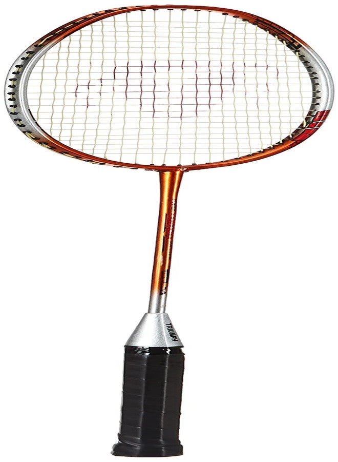 Triumph Turbo Graphite Composite Light Weight Strung Badminton Racket with Cosmic-6R Double Compartment Badminton Bag Black/Red - Image 1