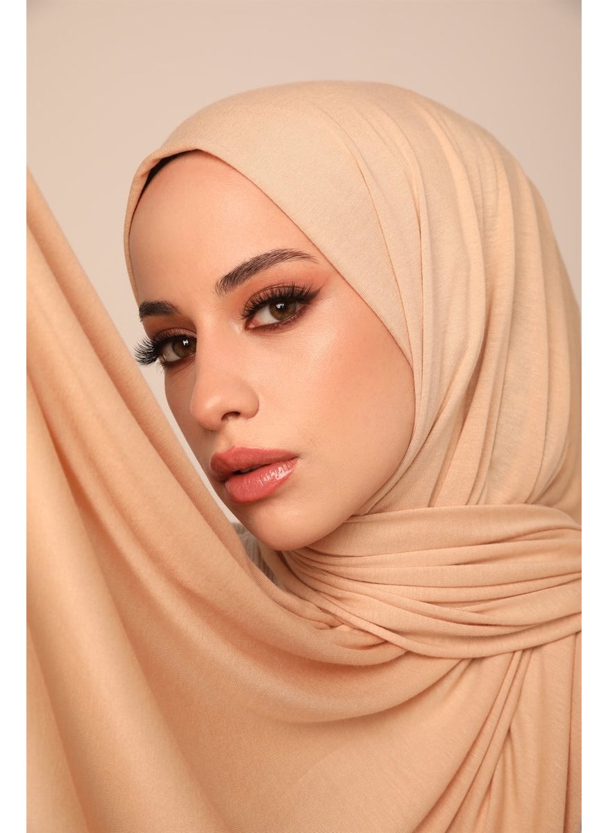 ELF PRIVE Premium Plain Cotton Combed Shawl-Light Beige  - Image 1