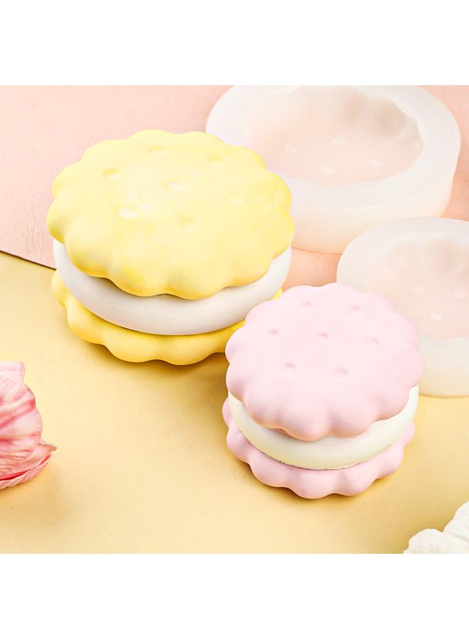 Bluejw Cartoon Sandwich Round Lace Biscuit Shape Silicone Mold Pinch Sandwich Biscuit Baking Mousse Cake Mold - Image 2