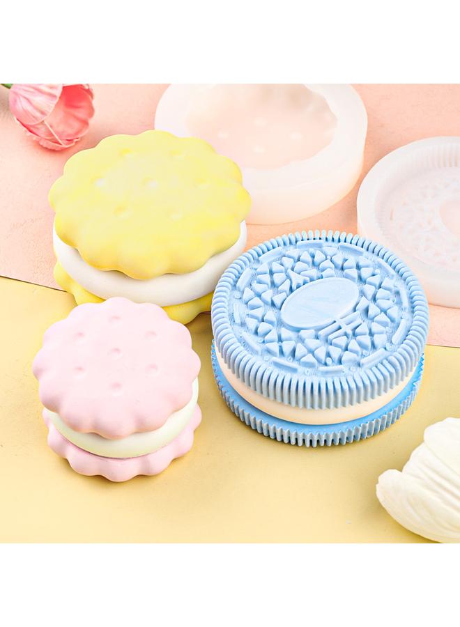 Bluejw Cartoon Sandwich Round Lace Biscuit Shape Silicone Mold Pinch Sandwich Biscuit Baking Mousse Cake Mold - Image 3