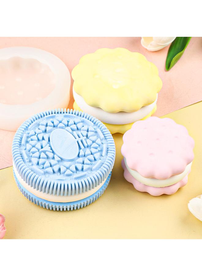 Bluejw Cartoon Sandwich Round Lace Biscuit Shape Silicone Mold Pinch Sandwich Biscuit Baking Mousse Cake Mold - Image 4