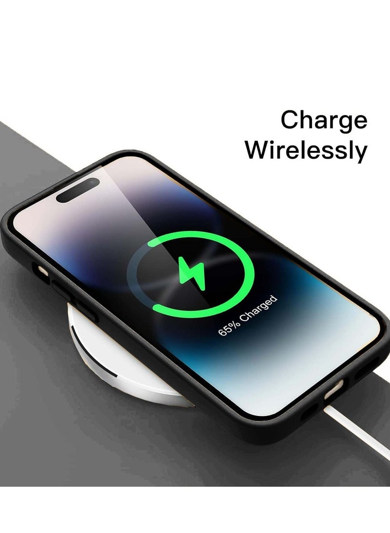 Techie غطاء خلفي ناعم سلس مصنوع من السيليكون مع مغناطيس مدمج، وجانب داخلي مبطن بالميكروفايبر لجهاز آبل آيفون 15 برو – أسود - Image 5