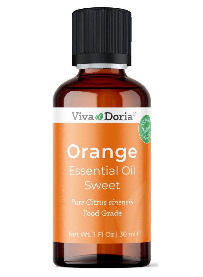 ڤيڤا دوريا زيت البرتقال الحلو العطري النقي بنسبة 100% من فيفا دوريا، غير مخفف، درجة غذائية، زيت البرتقال الأمريكي، 30 مل (1 أونصة سائلة) - Image 1