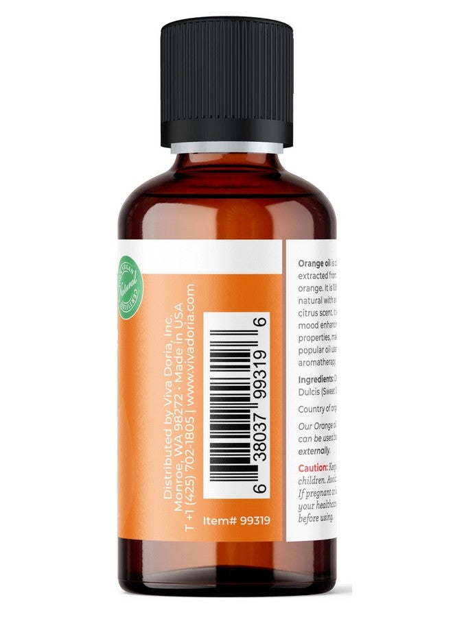 ڤيڤا دوريا زيت البرتقال الحلو العطري النقي بنسبة 100% من فيفا دوريا، غير مخفف، درجة غذائية، زيت البرتقال الأمريكي، 30 مل (1 أونصة سائلة) - Image 3
