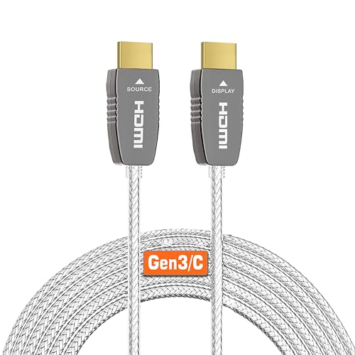 RUIPRO Crystal 8K HDMI Ultra High Speed Latest 2.1b Certified Fiber Optic Cable 25 feet 8K60Hz 4K120Hz 48Gbps eARC HDR HDCP2.3 for RTX4080/4090/3080/3090 Xbox PS5 AVR Projector LG/Samsung/Sony - Image 1