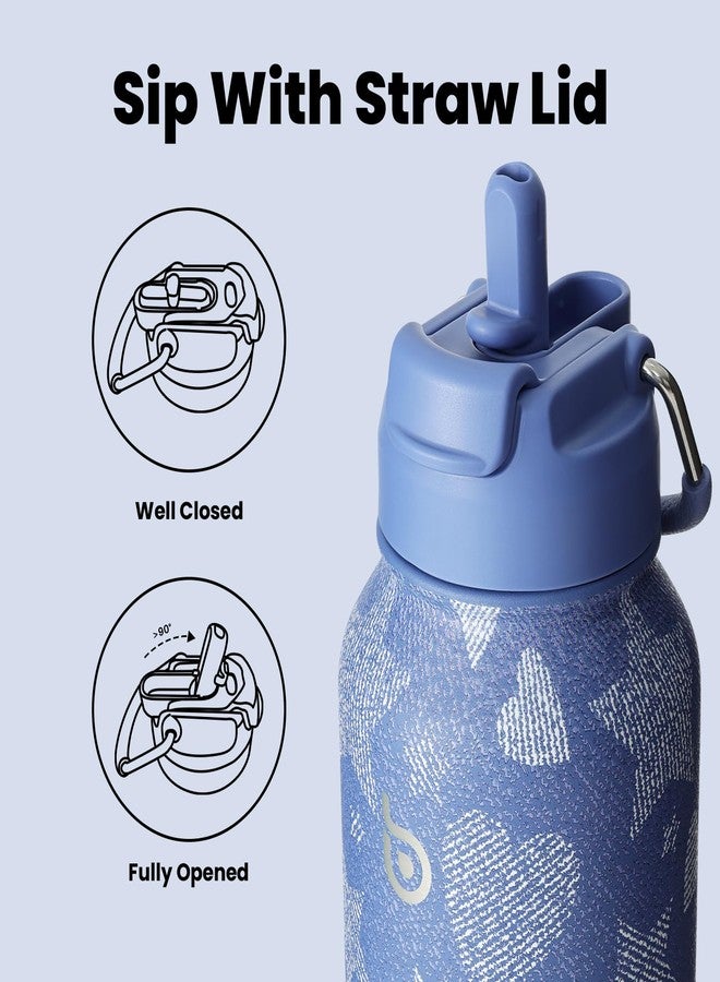 bottle bottle زجاجة ماء معزولة من BOTTLE BOTTLE، سعة 950 مل (32 أونصة)، مصنوعة من الفولاذ المقاوم للصدأ، زجاجات مياه رياضية مزودة بماصة وغطاء مزدوج الاستخدام، تصميم قارورة للشرب مناسبة للصالة الرياضية مع علبة حبوب (جينز بيتس) - Image 3