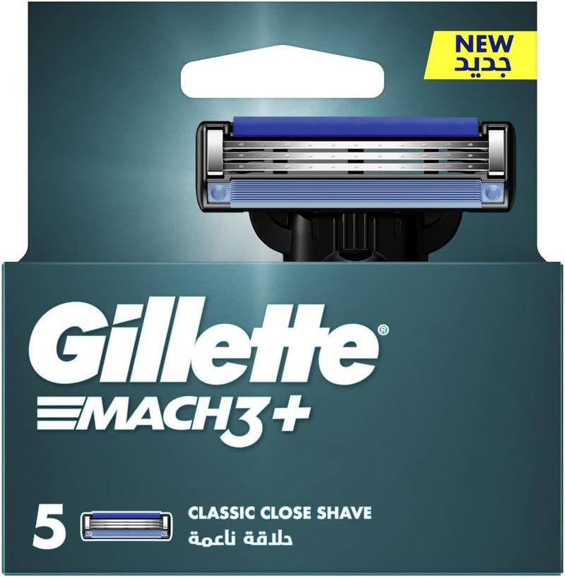 Gillette Mach3+ Blade refills , 5 Count - Image 1