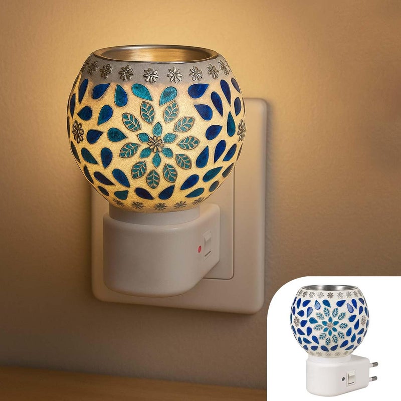 FAME ADDA جهاز بخور كهربائي كابور داني / زيت عطر بخور عود / موقد بخور / معطر جو للمنزل / مصباح ليلي للمكتب / زر تشغيل / إيقاف للتسخين - Image 1