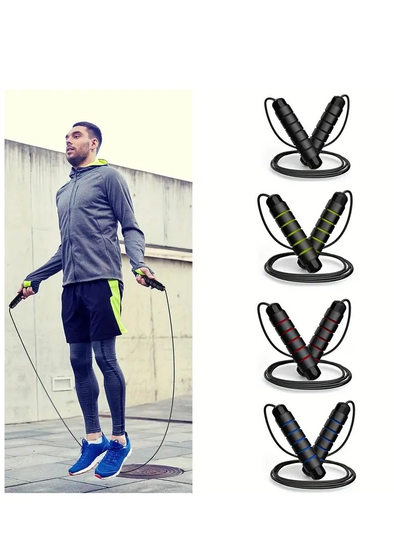 Spall Adjustable Speed Heavy Weighted Steel Wire Exercise Skipping Jump Rope|Heavy Skipping Rope PVC Weighted Speed Exercise Jump Rope Breathing Handle 360 Degree rotation  - Image 3