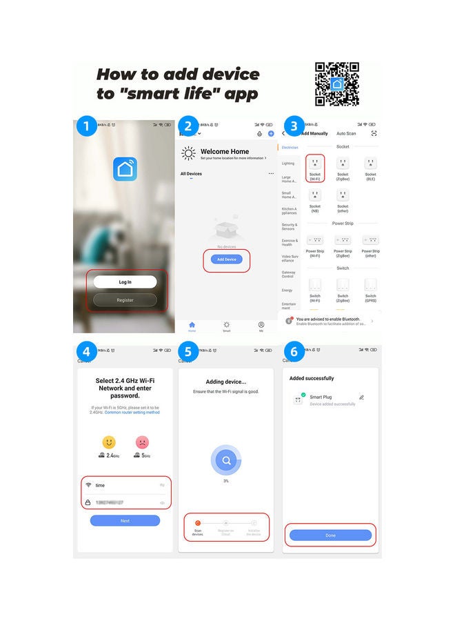 Wifi Wireless Remote Control Smart Socket Plug white 5.8*3.3*5.6cm - Image 4
