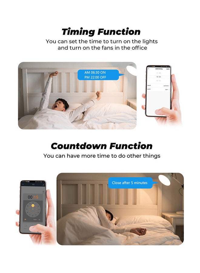 Wifi Wireless Remote Control Smart Socket Plug white 5.8*3.3*5.6cm - Image 3