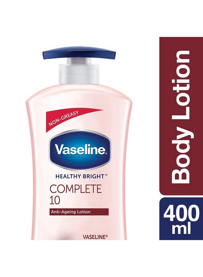 Vaseline لوشن الجسم هيلثي برايت كومبليت 10 المضاد للشيخوخة مع فيتامين ب3 وحمض ألفا هيدروكسي بروريتينول 400 مل - Image 3