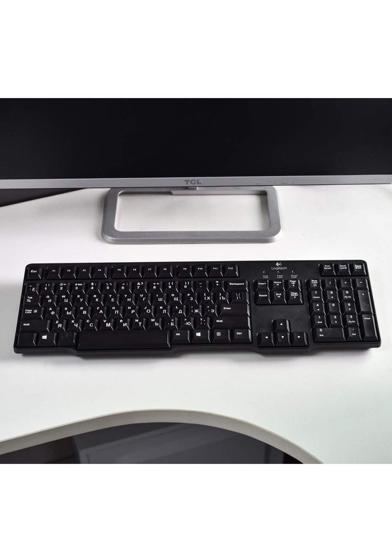 Generic - Russian Keyboard Stickers(2PACK), Russian-Englsih Keyboard Letters Replacement Stickers White Font Black Background for PC Computer Laptop Notebook Desktop, Cyrillic Keyboard Alphabet Stickers - Image 1