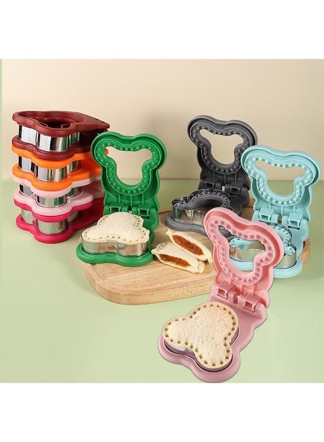 Arabest Sandwich Cutters for Kids Lunch, Uncrustable Sandwich Cutter and Sealer Great for Breakfast Sandwich Maker, Lunchbox, Bento Box (Pink)  - Image 5