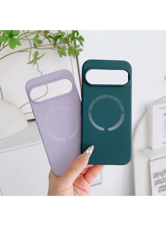 Dark Green Magnetic Shockproof TPU Phone Case For Google Pixel 9 Minimalist Design - Image 4