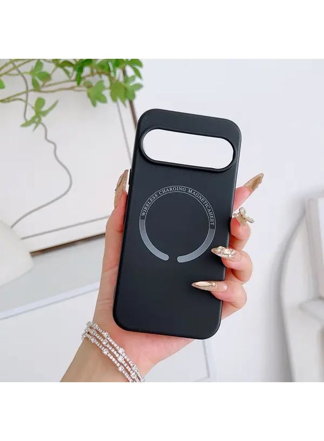 Dark Green Magnetic Shockproof TPU Phone Case For Google Pixel 9 Minimalist Design - Image 5