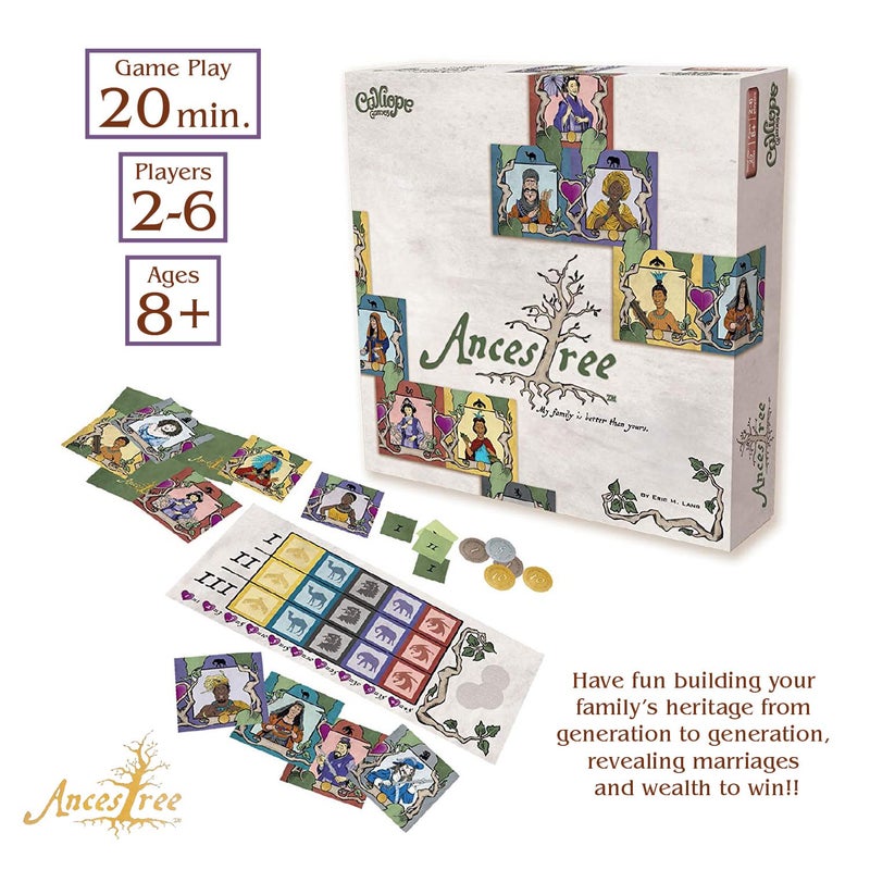 Calliope Games Ancestree - My Family is Better Than Yours - Tile Drafting Family Board Game - Fun For Kids & Adults - 2-6 Players - Image 2