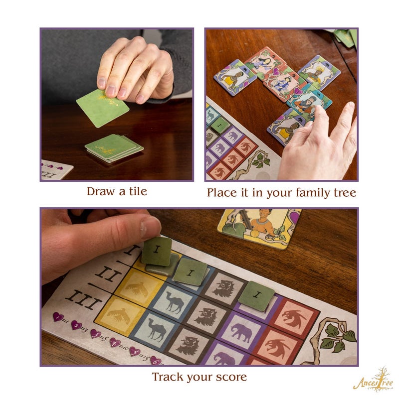 Calliope Games Ancestree - My Family is Better Than Yours - Tile Drafting Family Board Game - Fun For Kids & Adults - 2-6 Players - Image 4