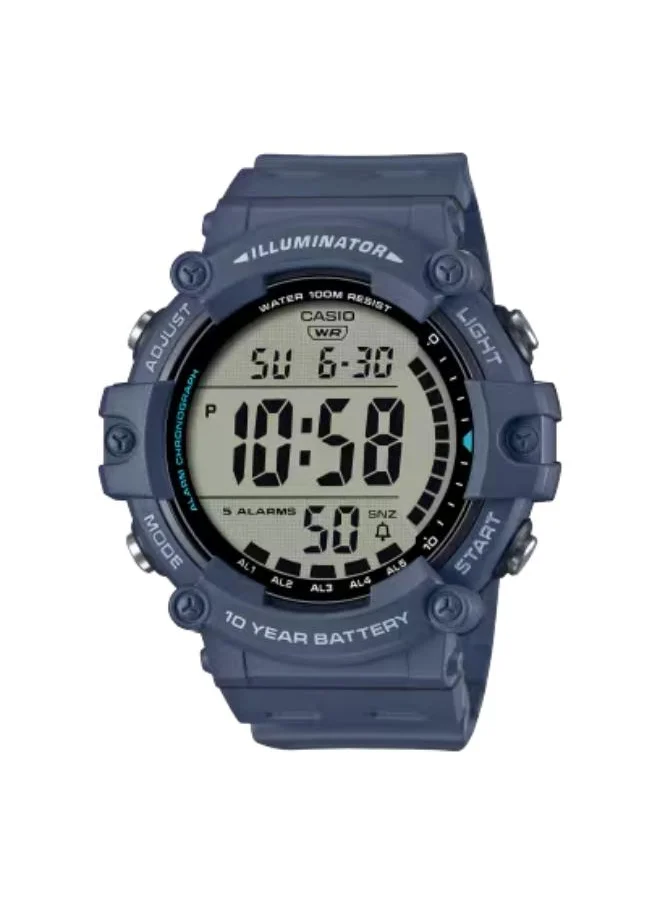 CASIO Men's Digital Display Watch With Blue Resin Strap - AE-1500WH-2AVDF