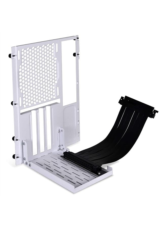 ليان لي O11Dmini 1 مجموعة حامل وحدة معالجة الرسومات العمودية Pcie 3.0 باللون الأبيض O11Dmini 1W 3  - Image 1