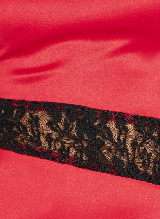 Styli Lace Inset Slip Dress  - Image 3