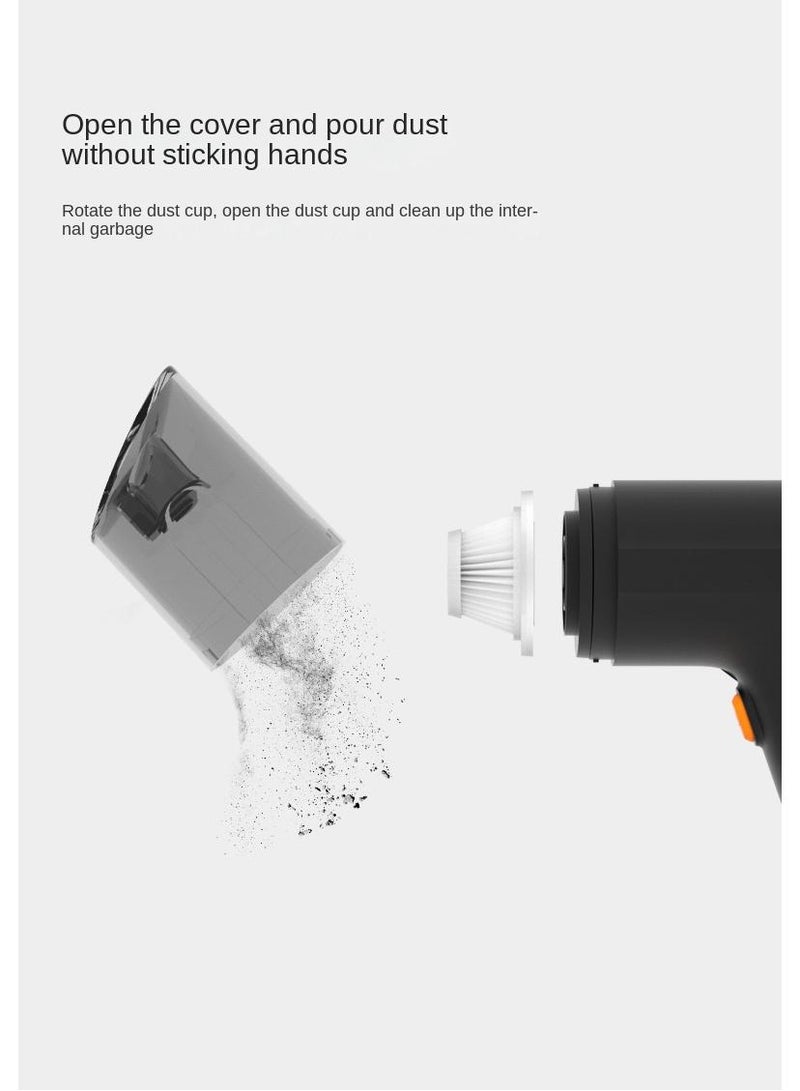Bluejw Handheld Car Vacuum Handheld Cordless Cleaner Portable Mini Air Duster & Hand Pump WithStrong Suction USB Charge for Pet Hair Dust Gravel Cleaning Home Office - Image 2