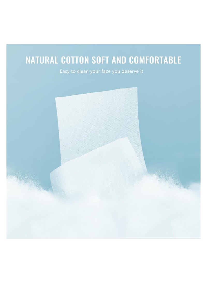SOLARAE 1000PCS Premium Non-Woven Cotton Pads for Makeup Removal, Soft Facial Cotton Squares for Toner and Skincare, Natural Cosmetic Remover Pads for Gentle Cleansing. - Image 2