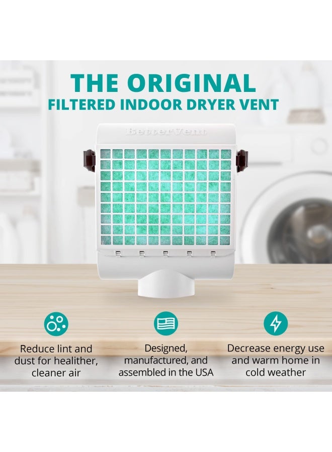 مجموعة تهوية مجفف الملابس الداخلية Bettervent مصنوعة في الولايات المتحدة الأمريكية لحماية جودة الهواء الداخلي وتوفير الطاقة مع فلتر شعر مجفف متفوق فقط للمجففات الكهربائية - Image 2
