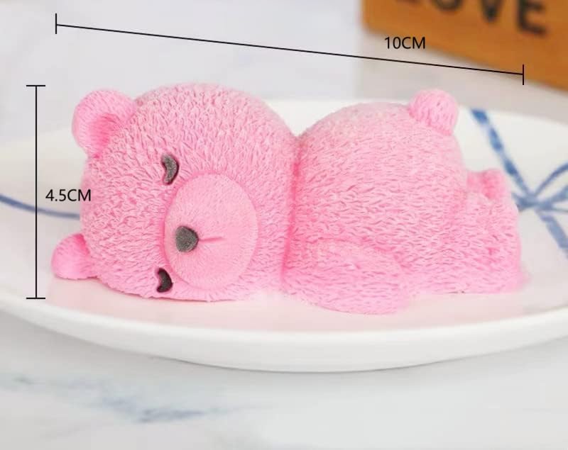Asablve Lying Bear Fondant Mold Chocolate Molds Silicone, 3D Silicone Animal Mold for DIY Fondant, Dessert Baking, Jello, Candy, Cake Baking Decorating, Ice Cube, Soap,Resin - Image 3