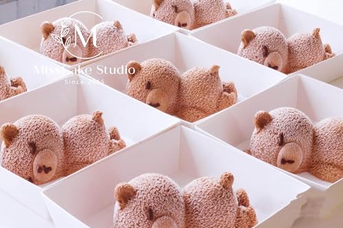 Asablve Lying Bear Fondant Mold Chocolate Molds Silicone, 3D Silicone Animal Mold for DIY Fondant, Dessert Baking, Jello, Candy, Cake Baking Decorating, Ice Cube, Soap,Resin - Image 5